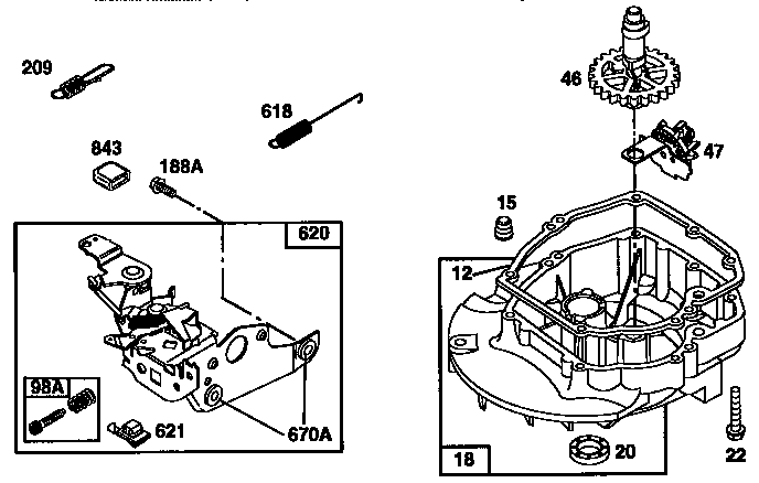 ENGINE AND CARBURETOR BRACKET