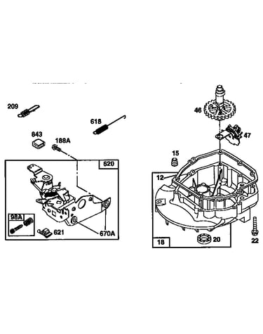 Engine and carburetor bracket