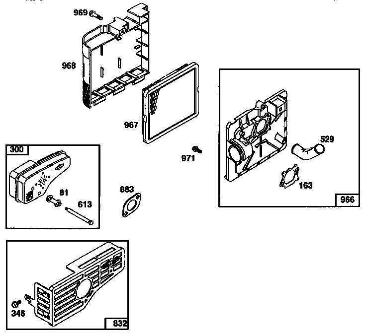 AIR CLEANER AND MUFFLER ASSEMBLY