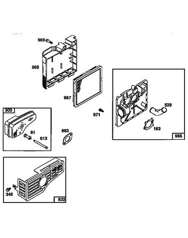 Air cleaner and muffler assembly