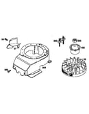 Flywheel and blower housing