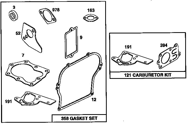Carburetor kit and gasket set
