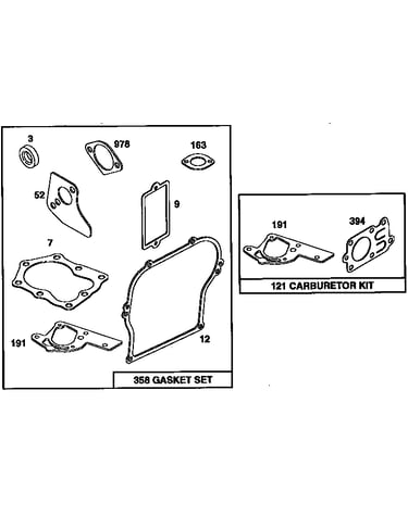 Carburetor kit and gasket set