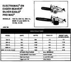 McCulloch ELECTROMAC EM specifications diagram