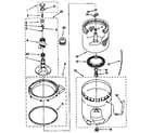 Kenmore 11092584100 agitator, basket and tub parts diagram
