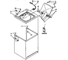 Kenmore 11092529100 top and cabinet parts diagram