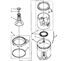 Kenmore 11092529100 agitator, basket and tub parts diagram