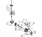 Kenmore 11092529100 brake, clutch, gearcase, motor and pump parts diagram
