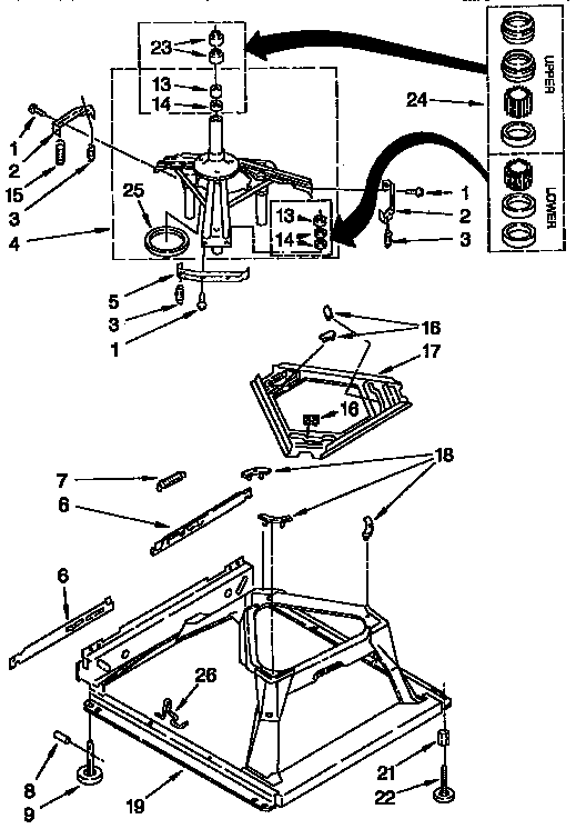 Machine base parts