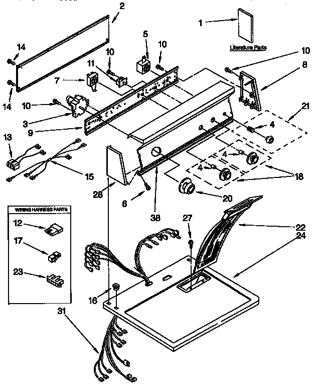 Top and console parts