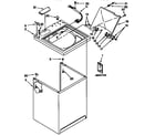 Kenmore 11092592400 top and cabinet parts diagram