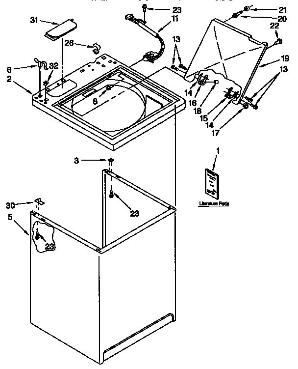Top and cabinet parts