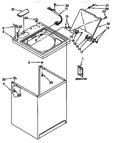 Top and cabinet parts