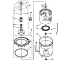 Kenmore 11092592400 agitator, basket and tub parts diagram