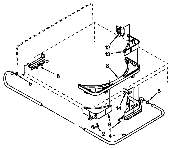 Bleach, detergent and rinse dispenser parts
