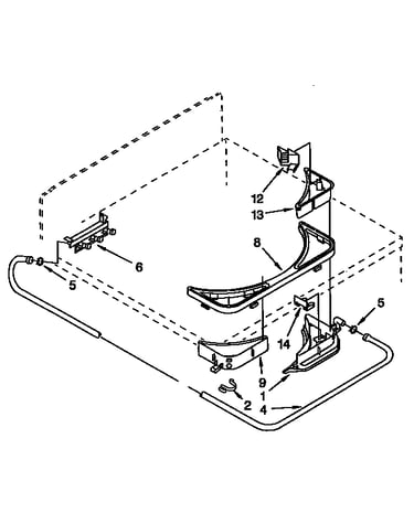 Bleach, detergent and rinse dispenser parts