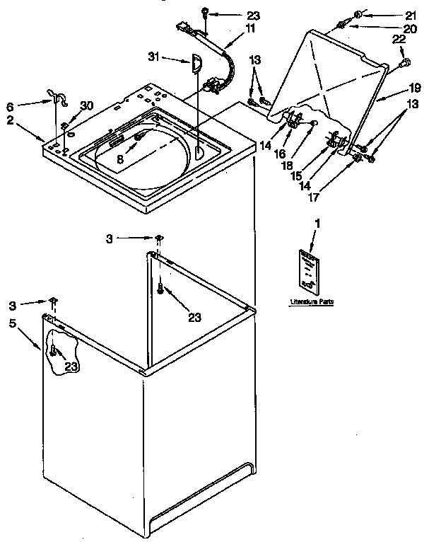 Top and cabinet parts