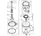 Kenmore 11091578100 agitator, basket and tub parts diagram