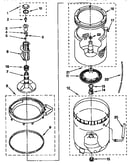 Agitator, basket and tub parts
