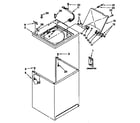 Kenmore 11092580100 top and cabinet parts diagram