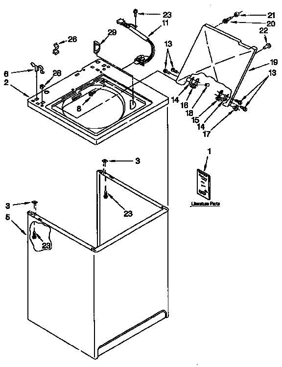 Top and cabinet parts