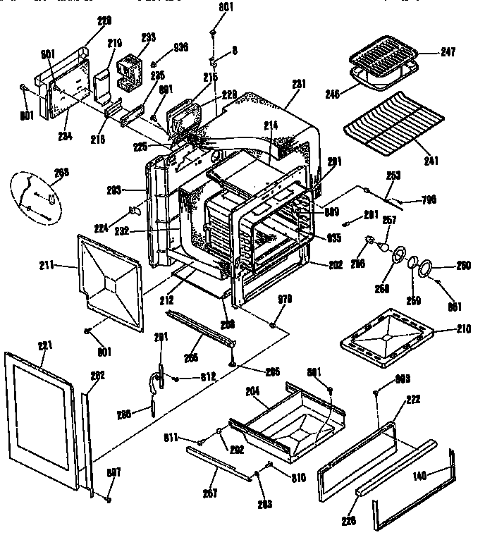 Gas slide-in range