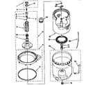 Kenmore 11092574100 agitator, basket and tub parts diagram