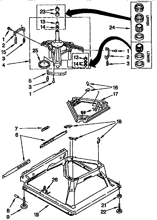 Machine base parts