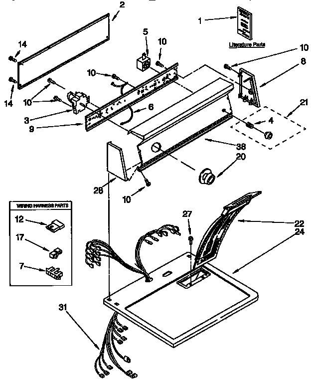 Top and console parts