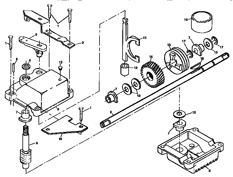 Gear case asm