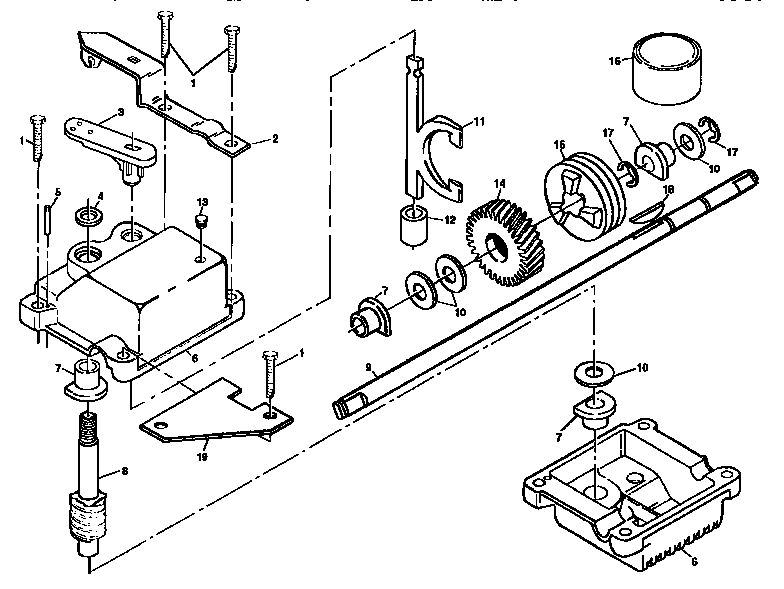 Gear case asm
