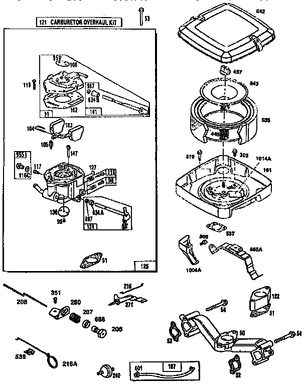 Carburetor overhaul kit