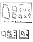 Gasket/breather gasket set and valve overhaul kit