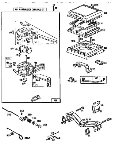 Carburetor and air cleaner assembly