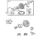 Briggs & Stratton 303442-0138-01 rewind starter and flywheel assembly diagram