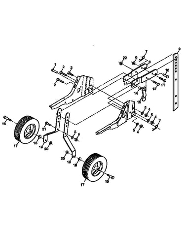 Wheel and depth stake assembly