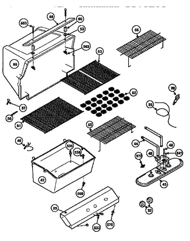 Grill and burner section