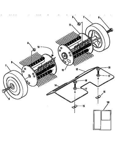 Tine and wheel assembly
