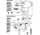 Char-Broil 13216 support brackets and support brackets and legs diagram