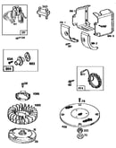Flywheel assembly and blower housing