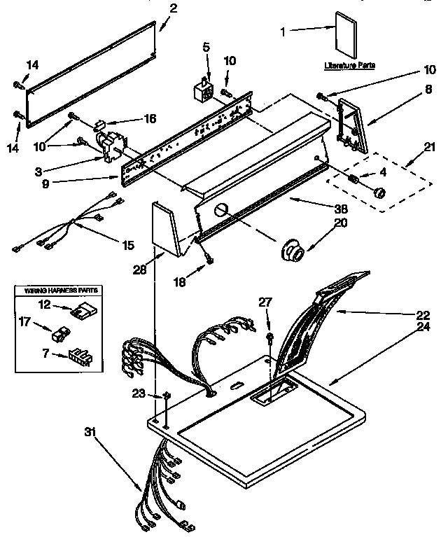 Top and console parts