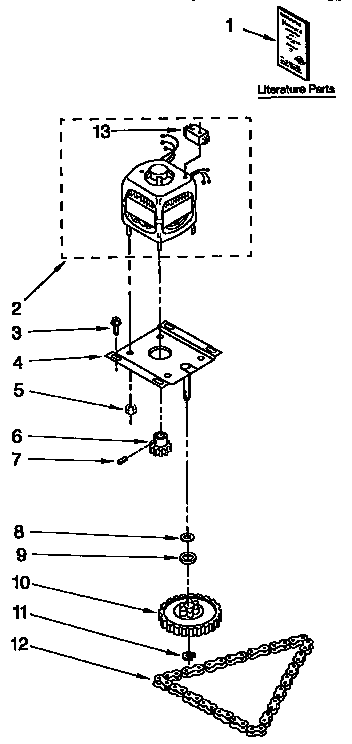 Motor and drive parts