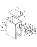 Cabinet and control parts