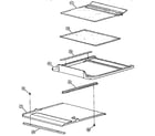 NCR PORTABLE II upper and lower glass assembly diagram