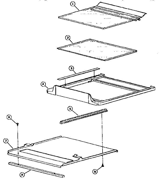 Upper and lower glass assembly