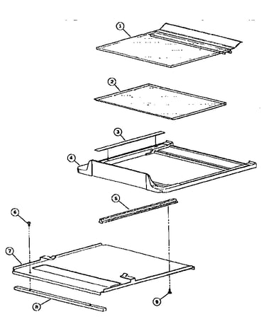 Upper and lower glass assembly
