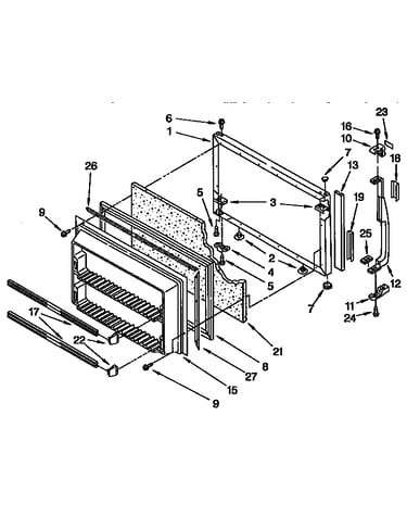 Freezer door parts