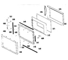 Kenmore 9114942992 microwave door section diagram