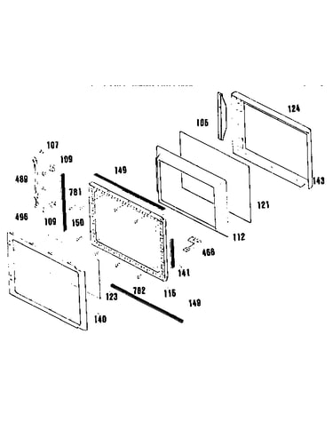 Microwave door section