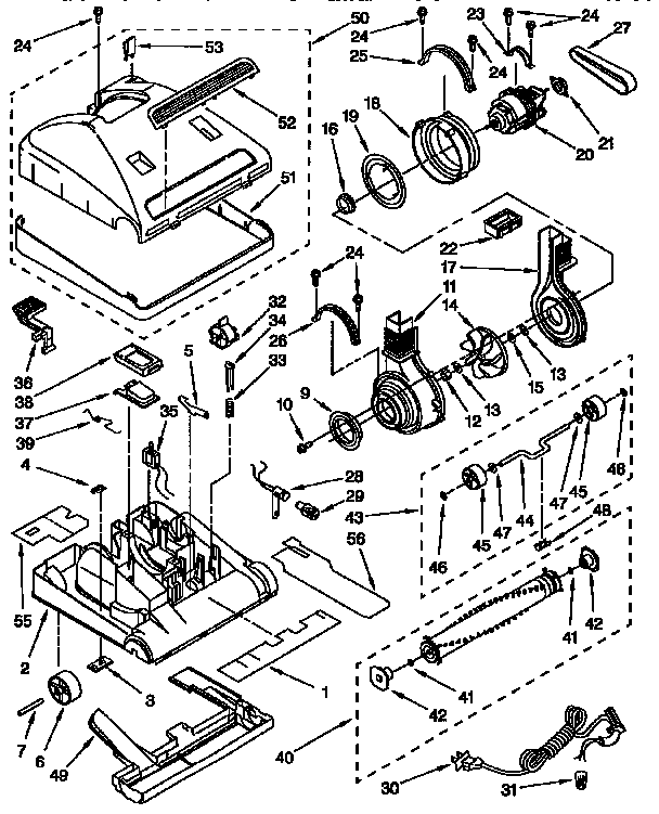 Nozzle and motor parts